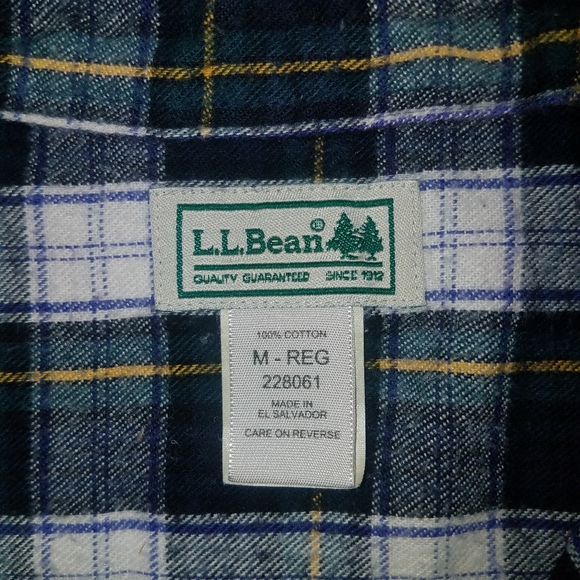 L.L. Bean Flannel Button Up - Picture 3 of 4